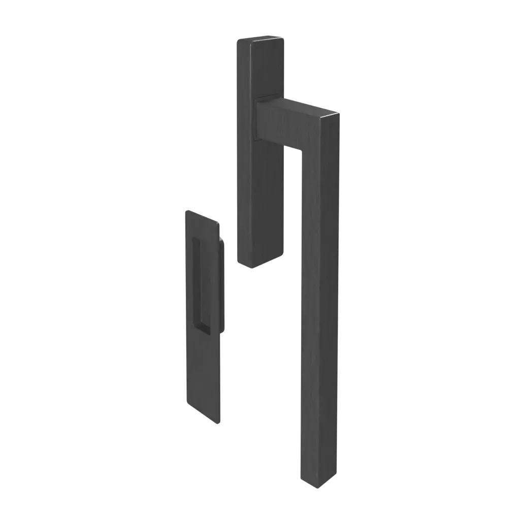 Handle HS Dublin black brushed windows window-accessories handles hs-dublin handle-hs-dublin-black-brushed 