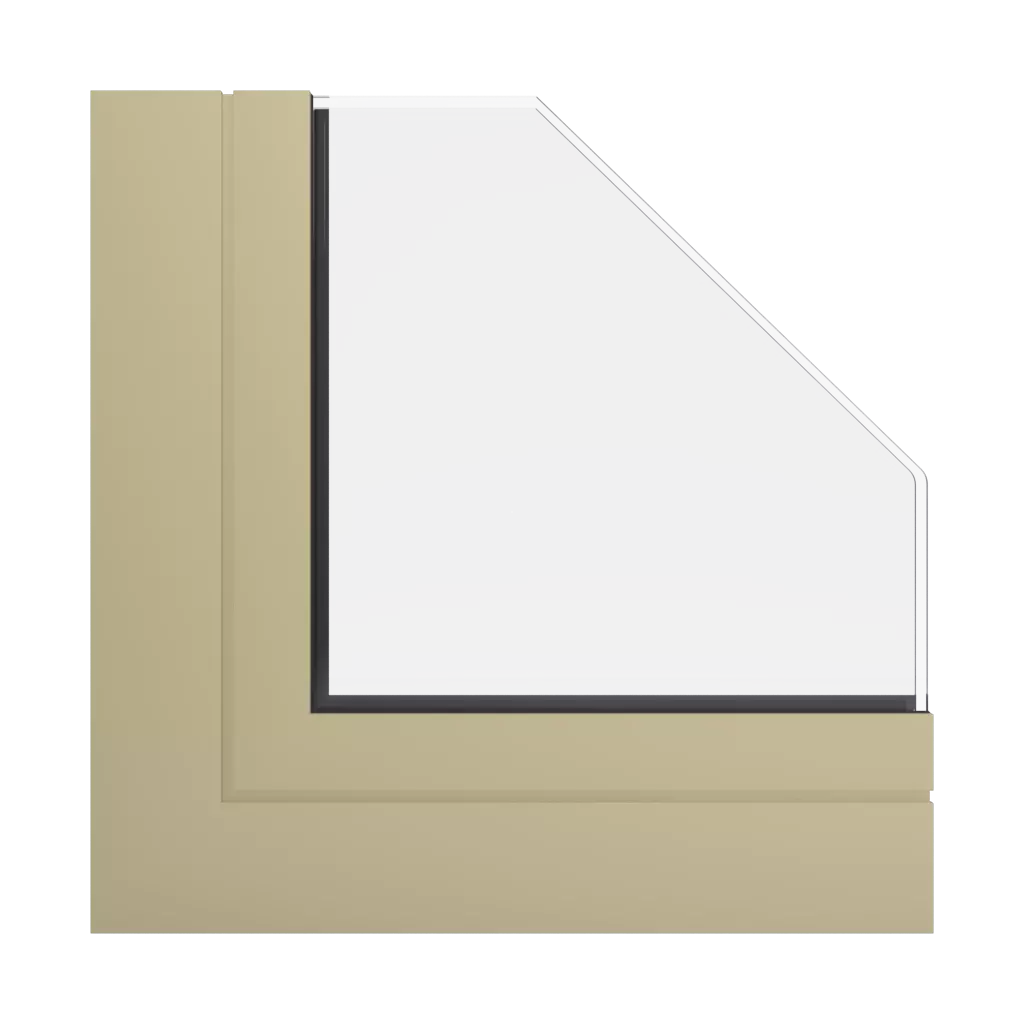 RAL 1000 Green beige windows window-profiles aluprof mb-86-si