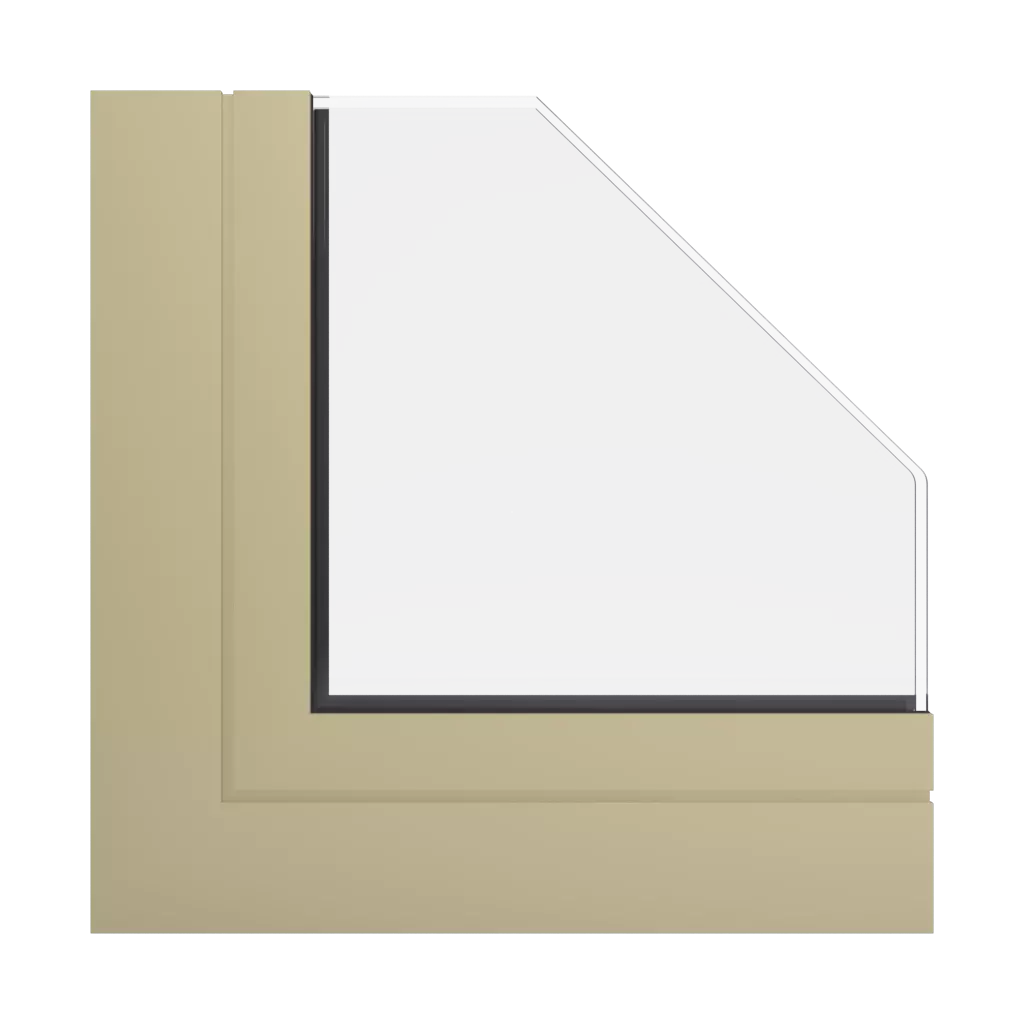 RAL 1000 Green beige windows window-profiles aluprof mb-70-hi