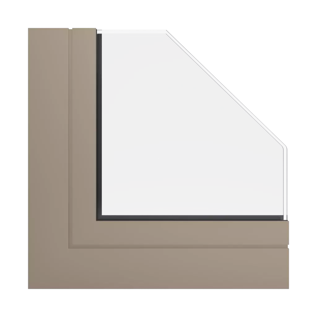 RAL 1019 Grey beige windows window-profiles aluprof mb-78ei-seamless-fireproof-partition-wall