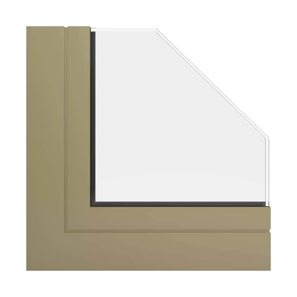 RAL 1020 Olive yellow windows window-profiles aluprof mb-86-si