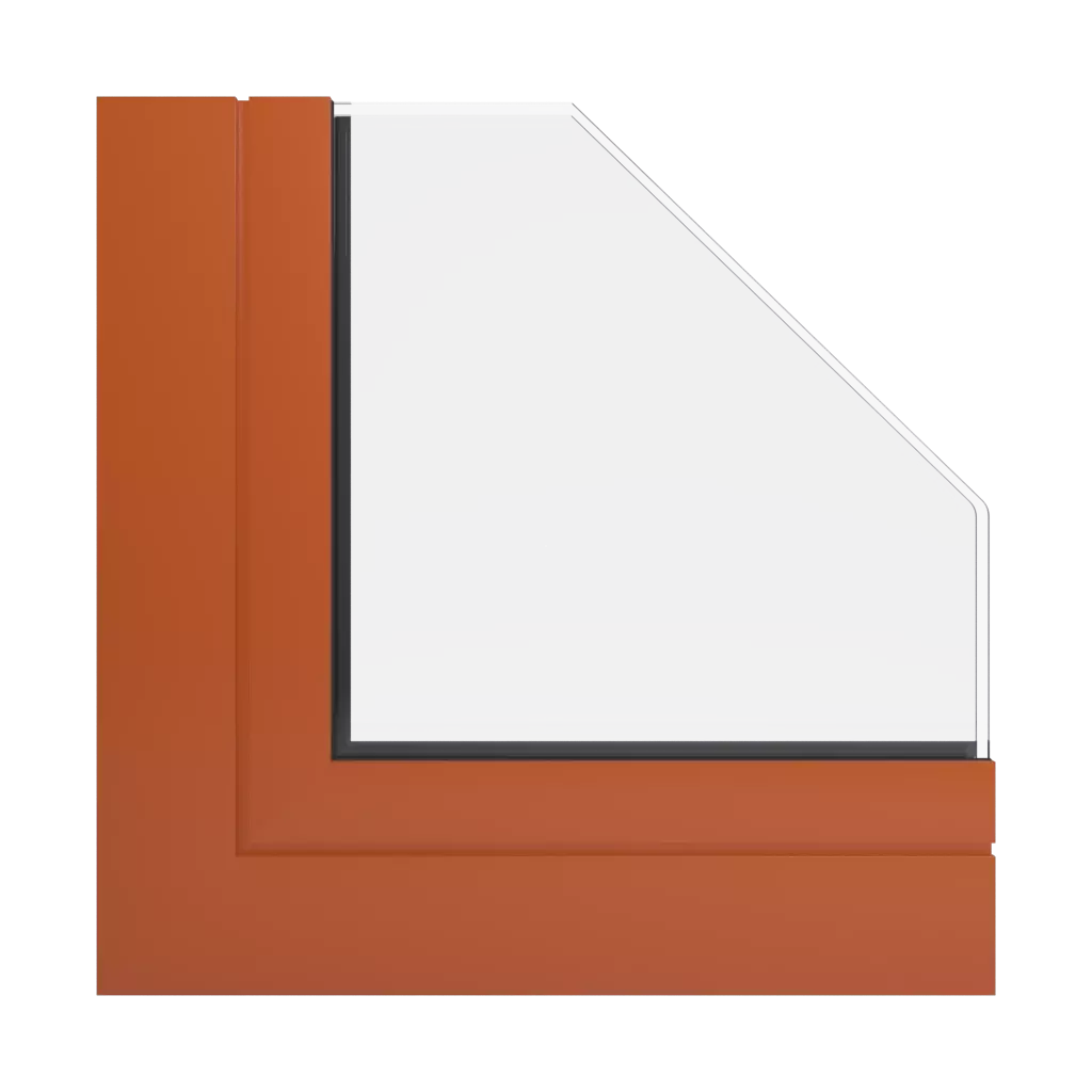 RAL 2001 Red orange windows window-profiles aluprof mb-86-si