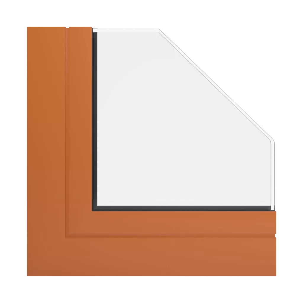 RAL 2010 Signal orange windows window-profiles aluprof mb-86-si