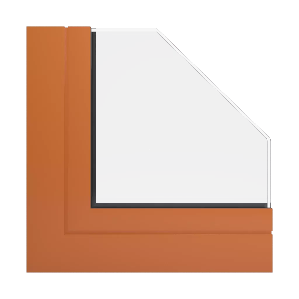 RAL 2010 Signal orange windows window-profiles aluprof mb-86-st