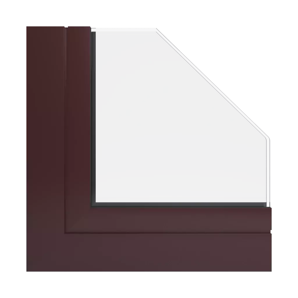 RAL 3007 Black red windows window-profiles aluprof mb-77-hs