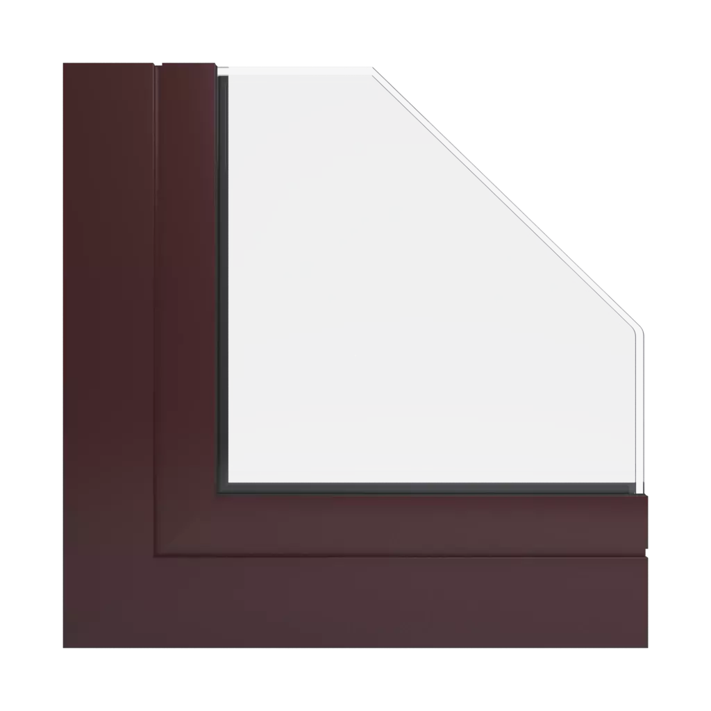 RAL 3007 Black red windows window-profiles aluprof mb-70-hi