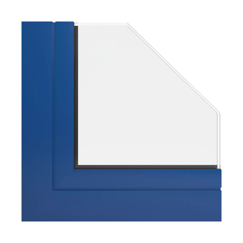 RAL 5010 Gentian blue windows window-profiles aluprof mb-78ei-seamless-fireproof-partition-wall