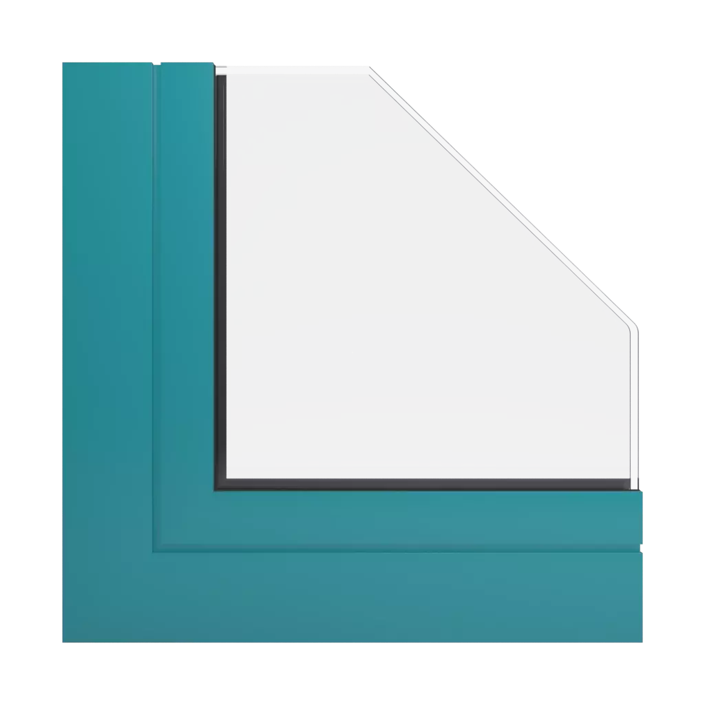 RAL 5018 Turquoise blue windows window-profiles aluprof mb-86-si