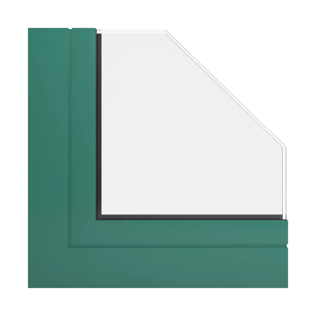 RAL 6000 Patina green windows window-profiles aluprof mb-86-si