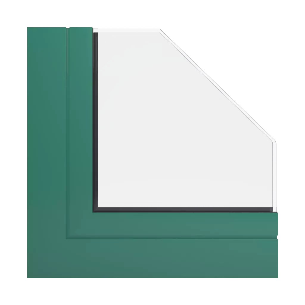 RAL 6000 Patina green windows window-profiles aluprof mb-60e-ei