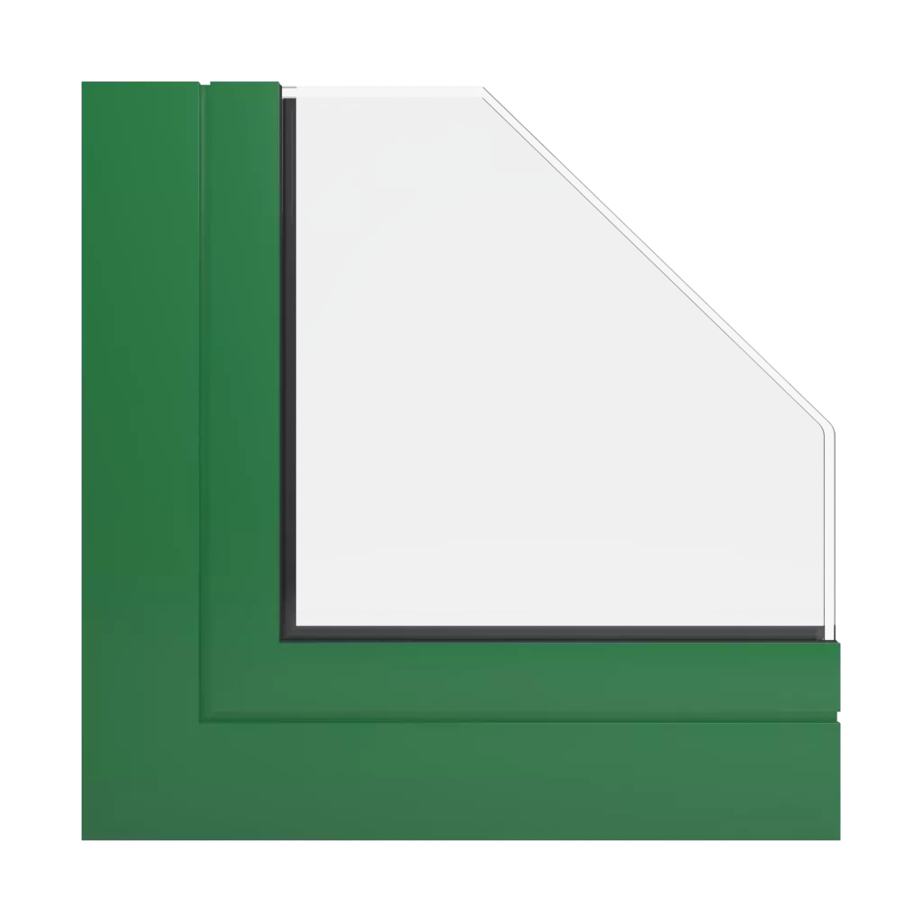 RAL 6001 Emerald green windows window-profiles ponzio sl600tt-evo