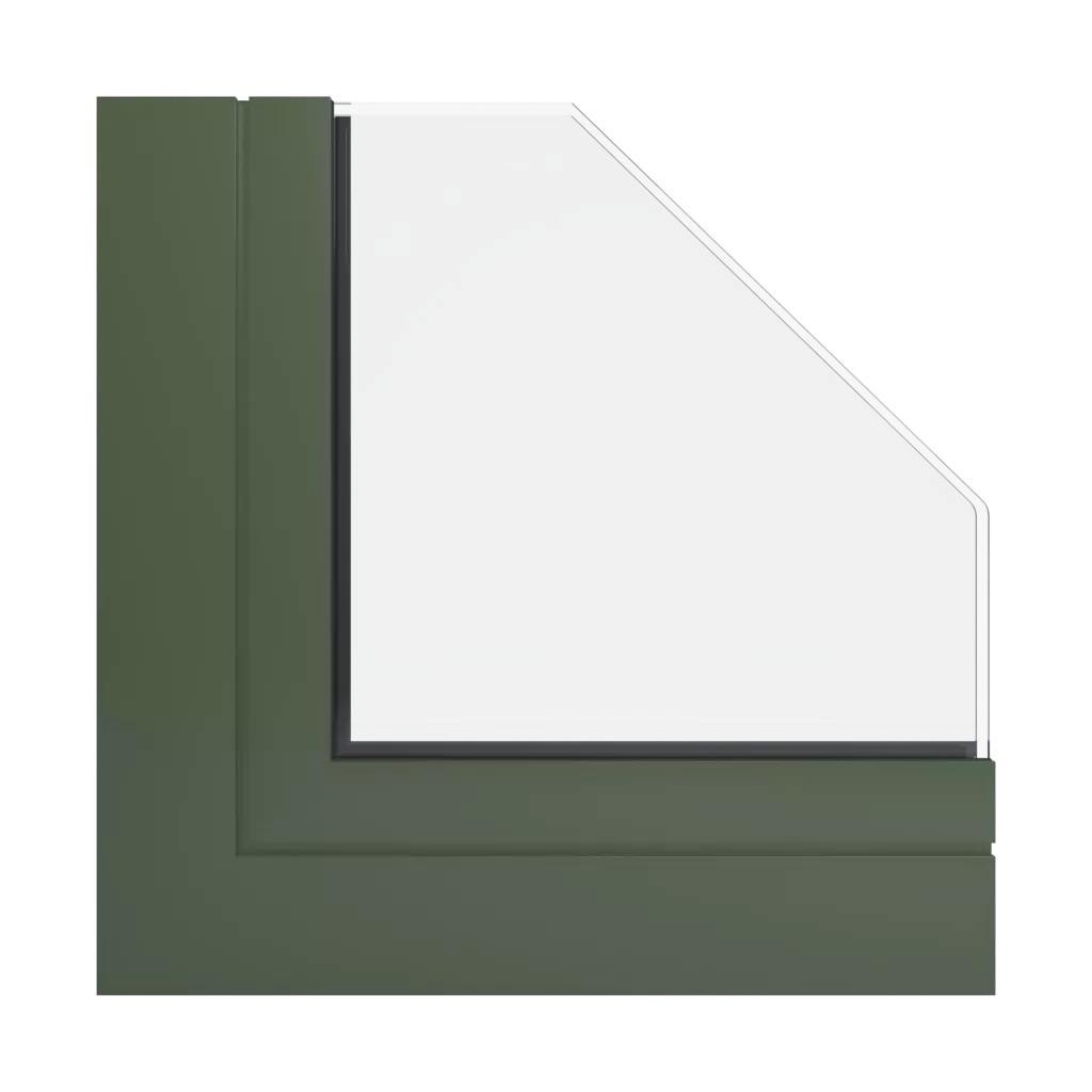 RAL 6003 Olive green windows window-profiles aluprof mb-86-st