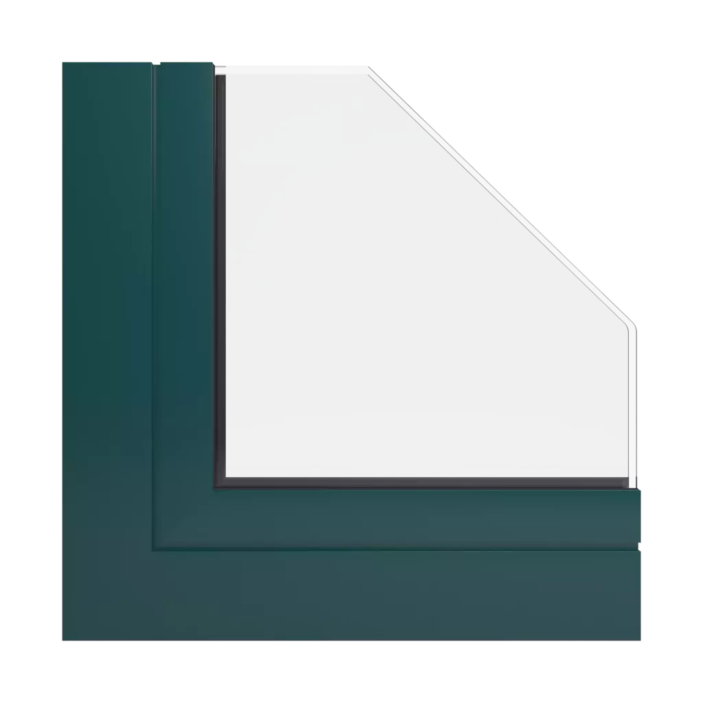 RAL 6004 Blue green windows window-profiles ponzio sl600tt-evo