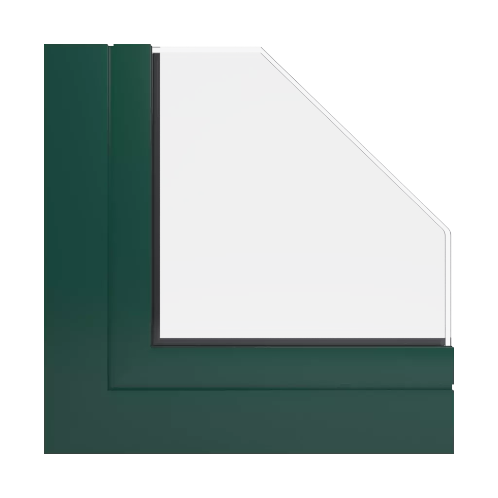 RAL 6005 Moss green windows window-profiles aluprof mb-86-si