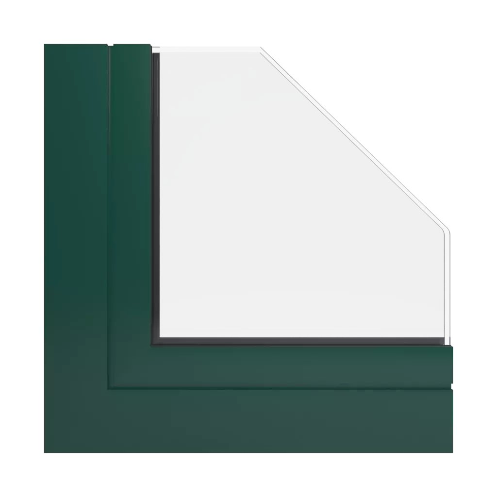 RAL 6005 Moss green windows window-profiles aluprof fire-rated-glazed-roofs