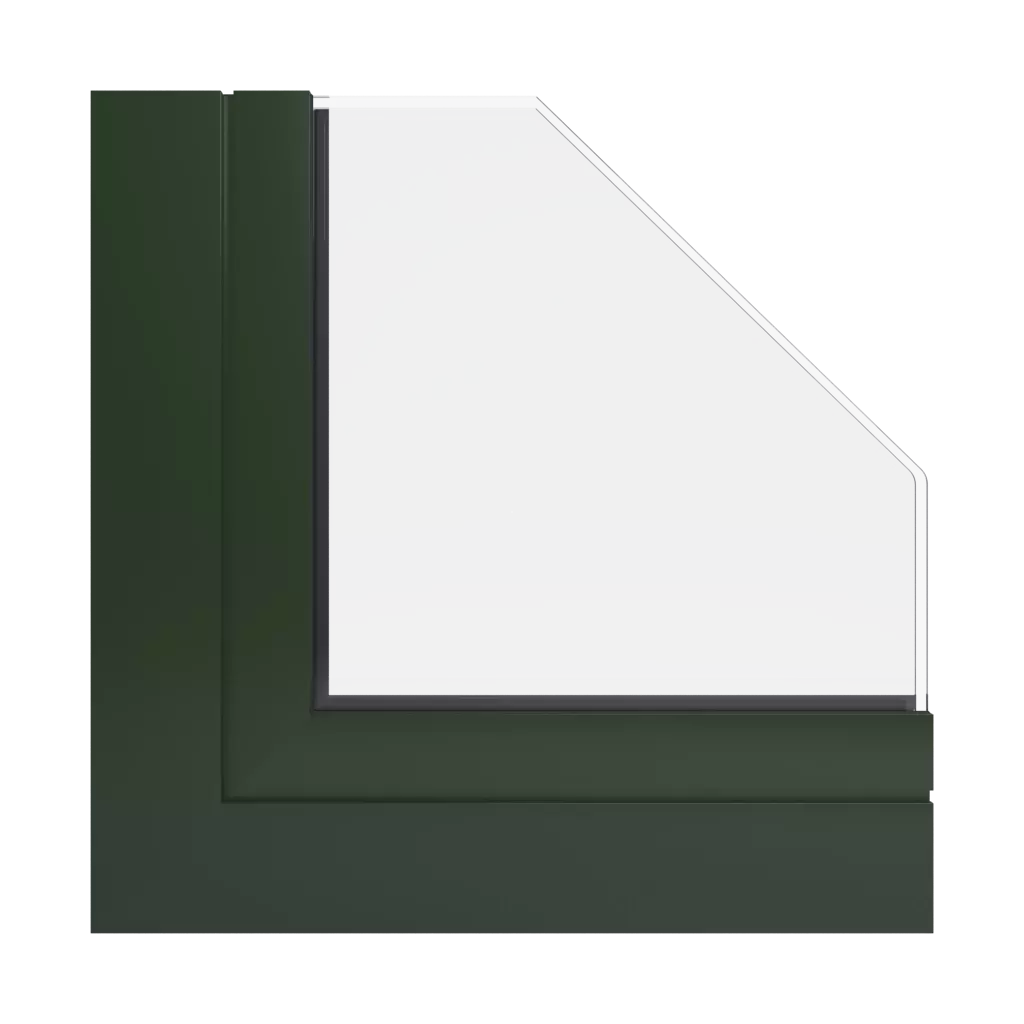 RAL 6007 Bottle green windows window-profiles aluprof mb-70-hi