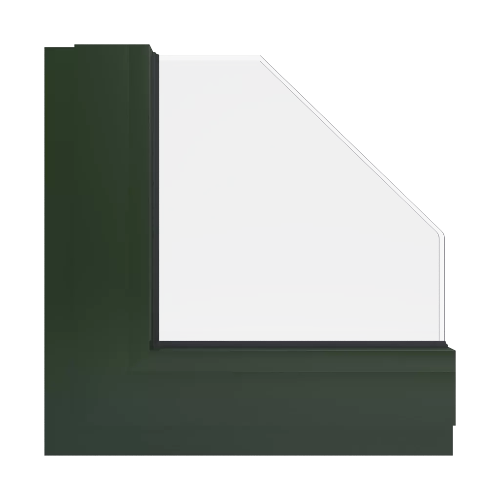 RAL 6007 Bottle green windows window-color aluminum-ral ral-6007-bottle-green interior