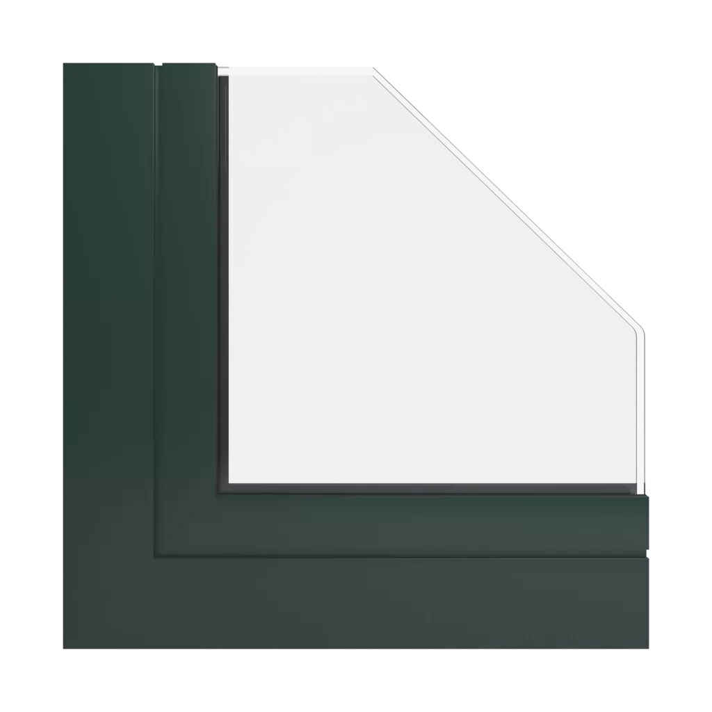 RAL 6009 Fir green windows window-profiles aluprof mb-86-si