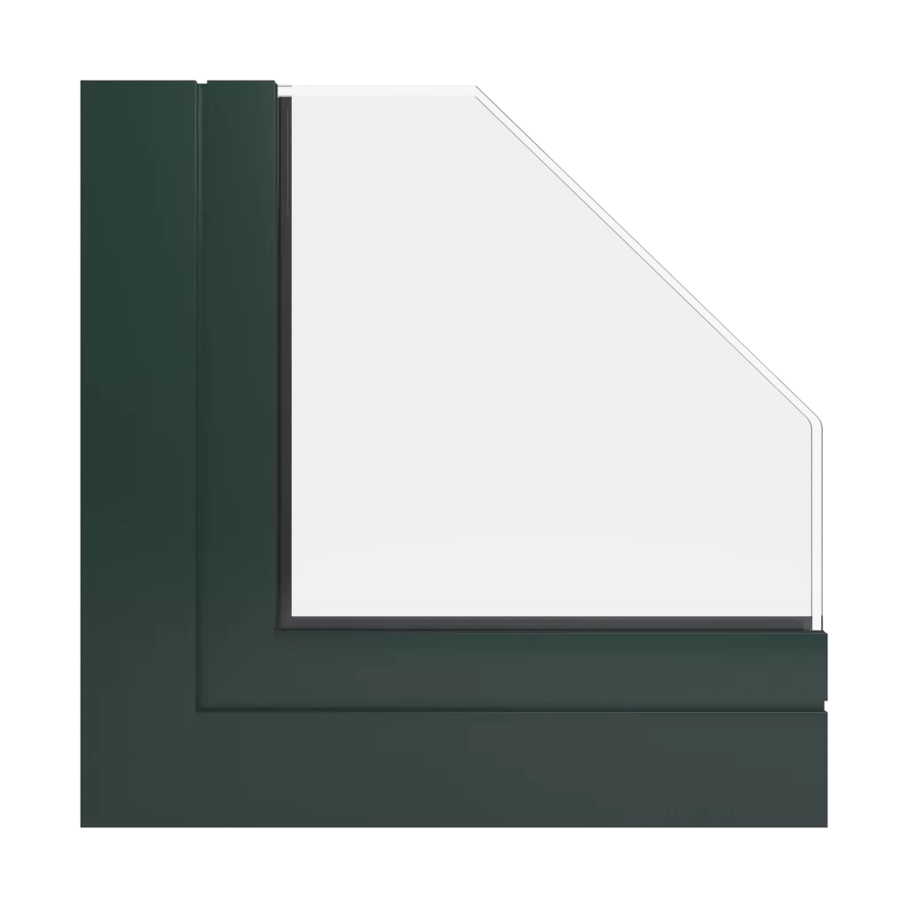 RAL 6009 Fir green windows window-profiles aluprof mb-86-st