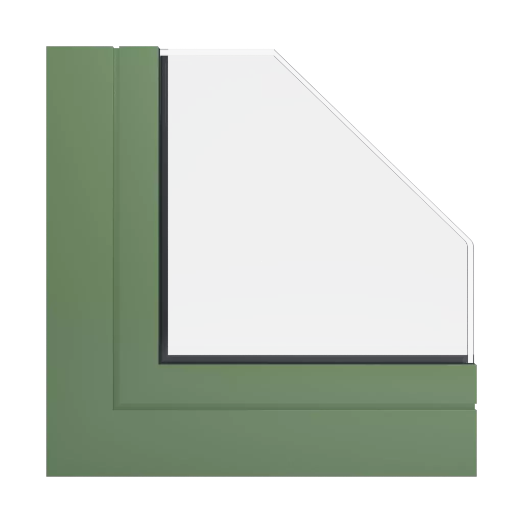 RAL 6011 Reseda green windows window-profiles aluprof mb-86-si