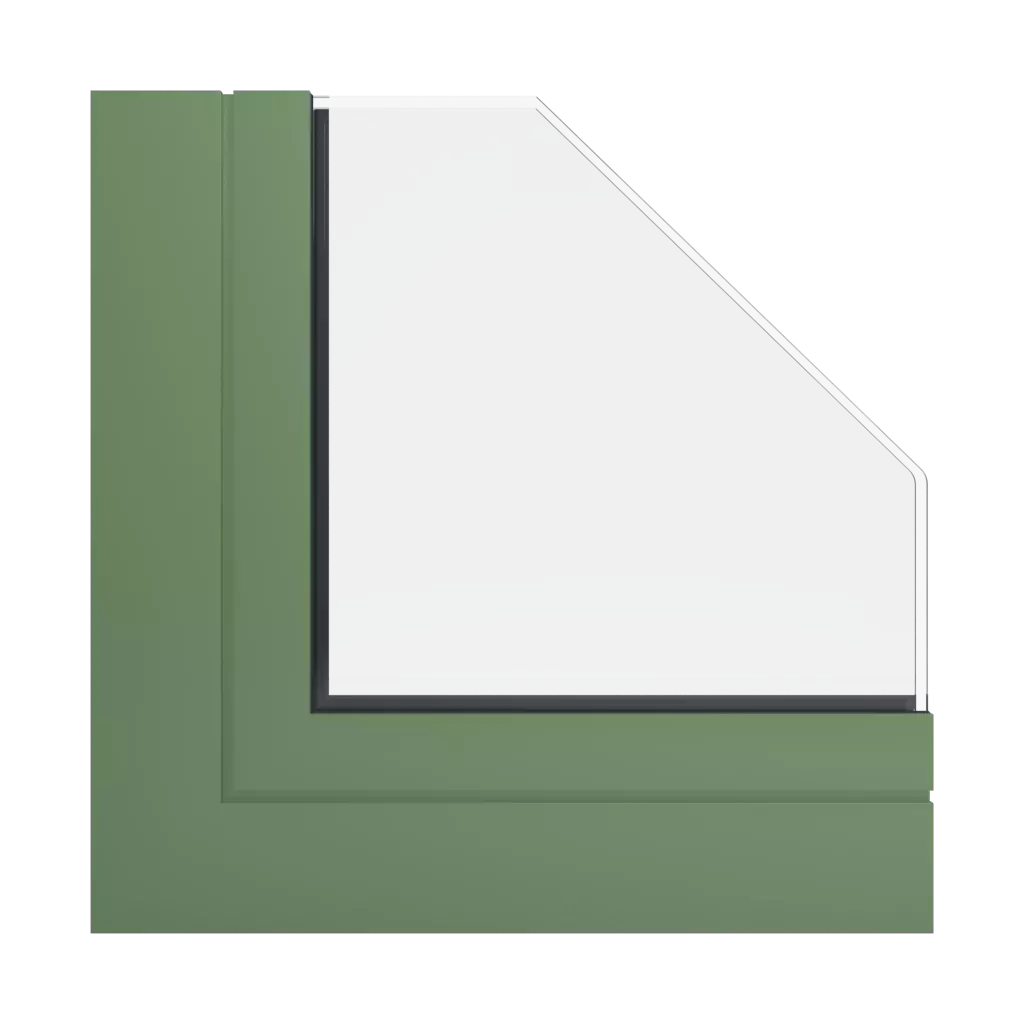 RAL 6011 Reseda green windows window-profiles aluprof mb-86-st