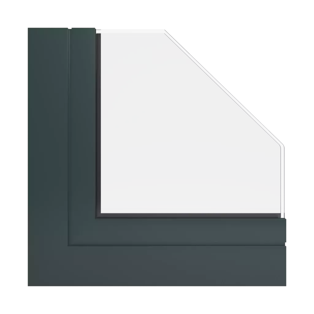 RAL 6012 Black green windows window-profiles aluprof mb-86-si