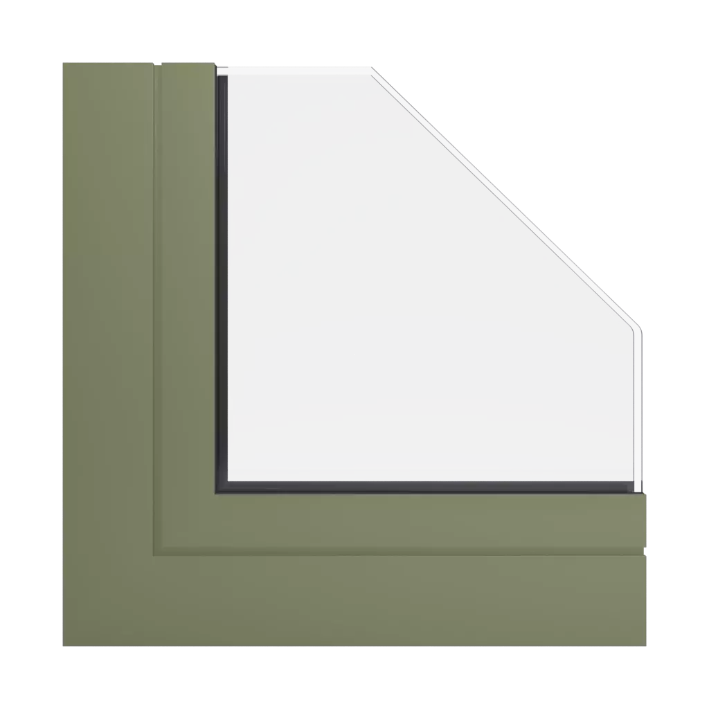 RAL 6013 Reed green windows window-profiles aluprof mb-86-si