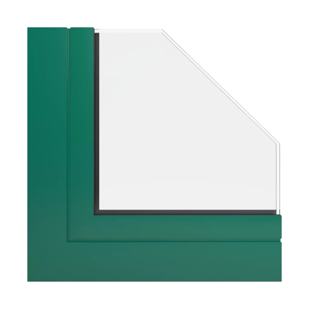 RAL 6016 Turquoise green windows window-profiles aluprof mb-86-si