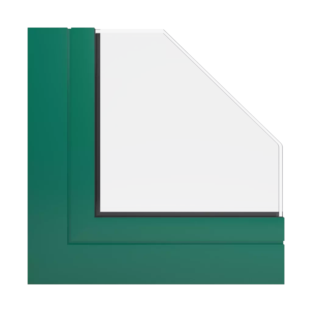 RAL 6016 Turquoise green windows window-profiles aluprof mb-70-hi