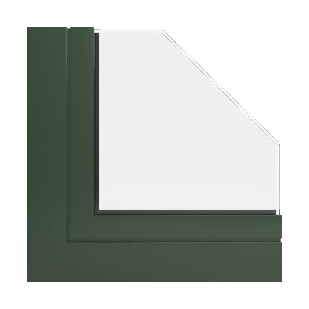 RAL 6020 Chrome green windows window-profiles aluprof mb-86-si