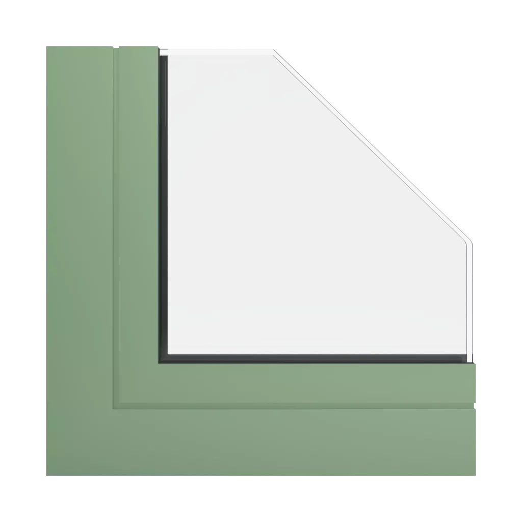 RAL 6021 Pale green windows window-profiles aluprof mb-86-si