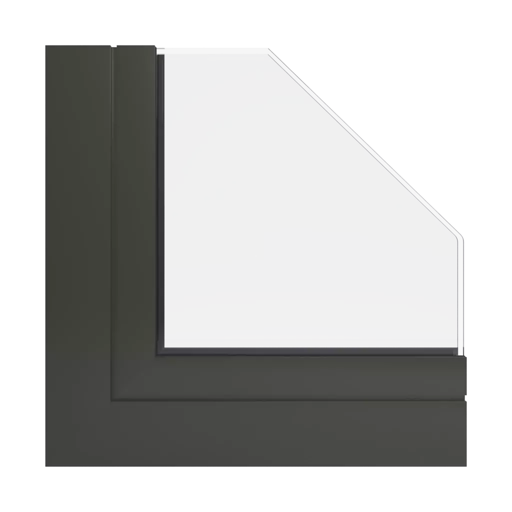 RAL 6022 Olive drab windows window-profiles aluprof mb-86-si