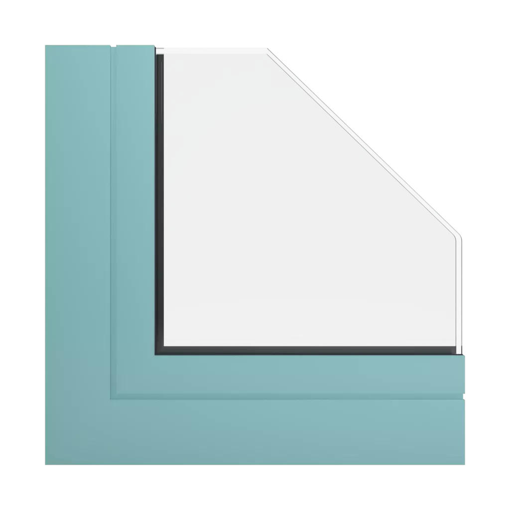 RAL 6027 Light green windows window-profiles aluprof mb-78ei-seamless-fireproof-partition-wall