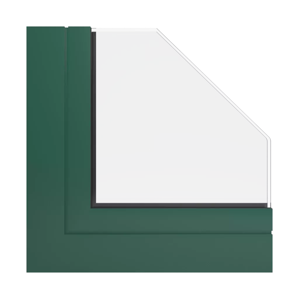 RAL 6028 Pine green windows window-profiles aluprof mb-86-si