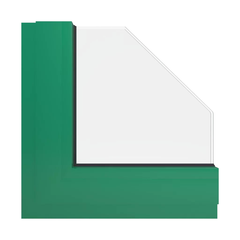 RAL 6032 Signal green windows window-color aluminum-ral ral-6032-signal-green interior