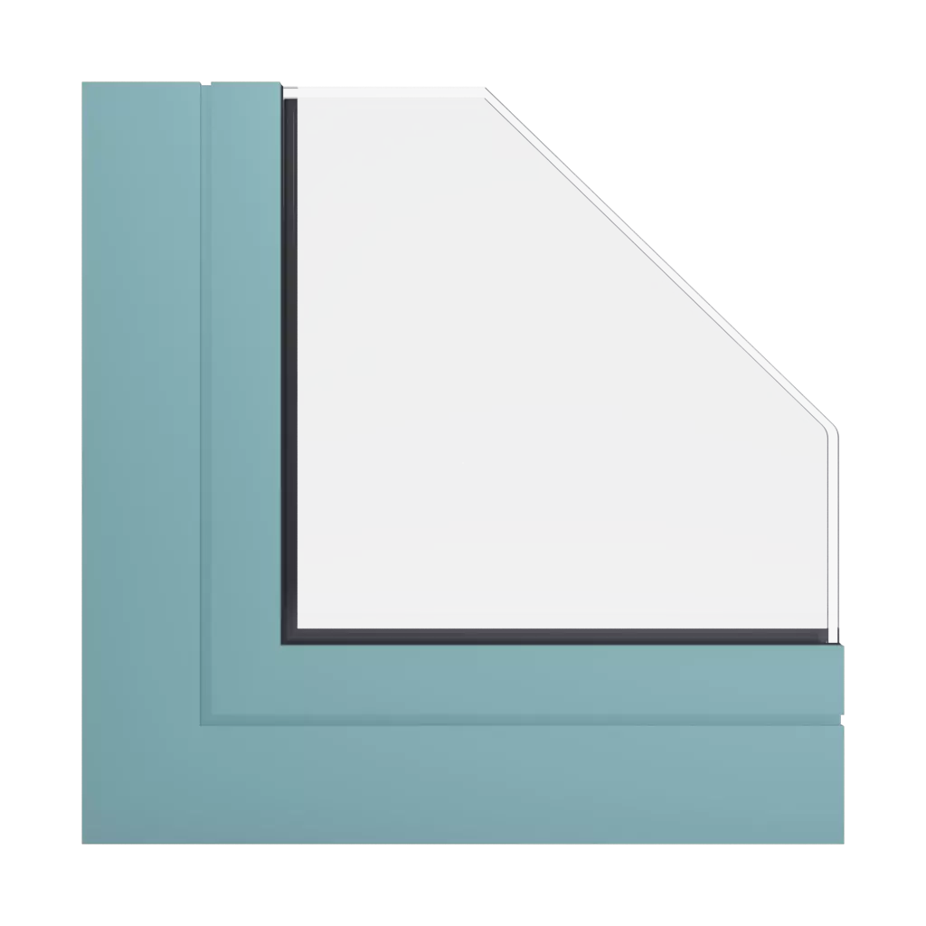 RAL 6034 Pastel turquoise windows window-profiles aliplast victoria-plus