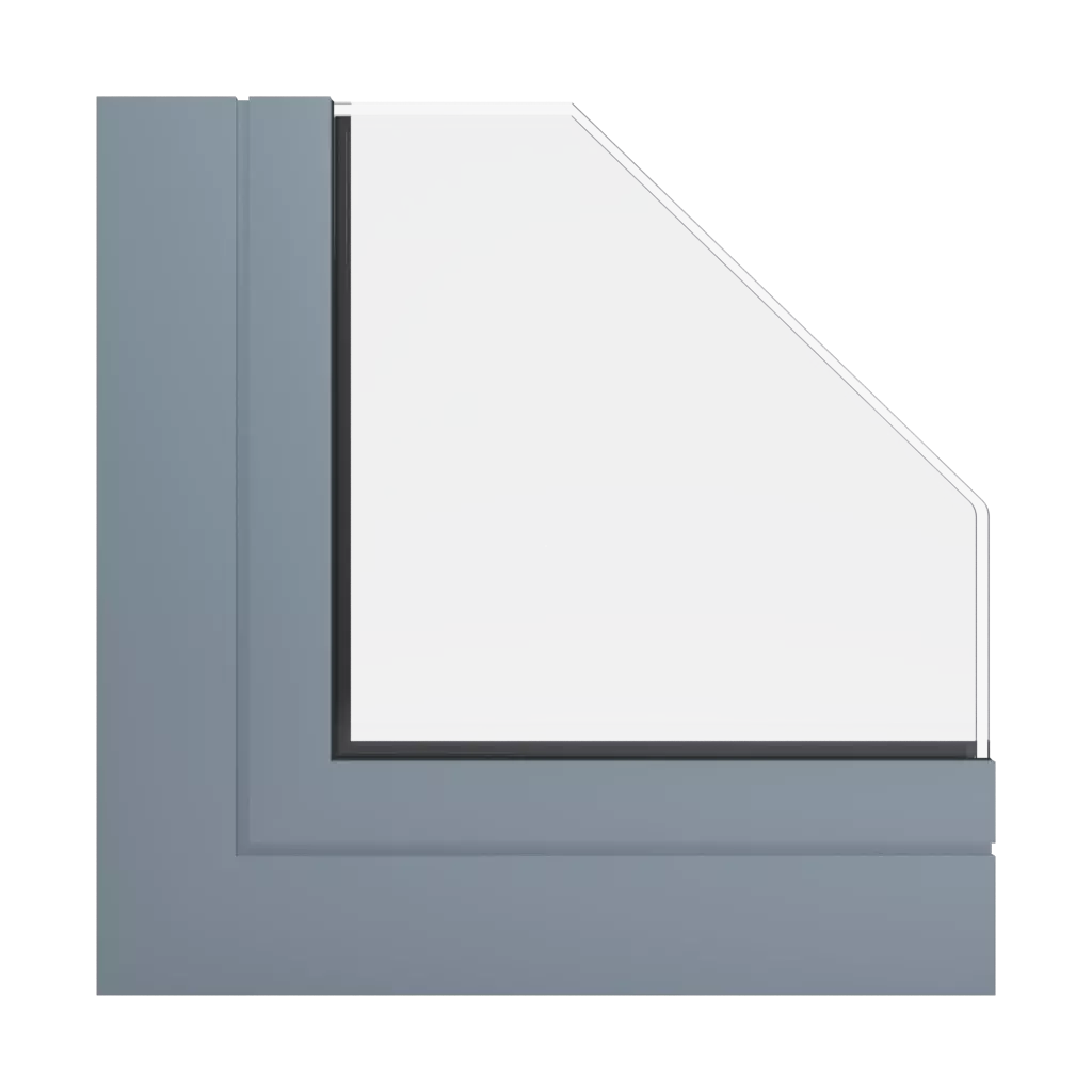 RAL 7000 Squirrel grey windows window-profiles aluprof mb-86-st