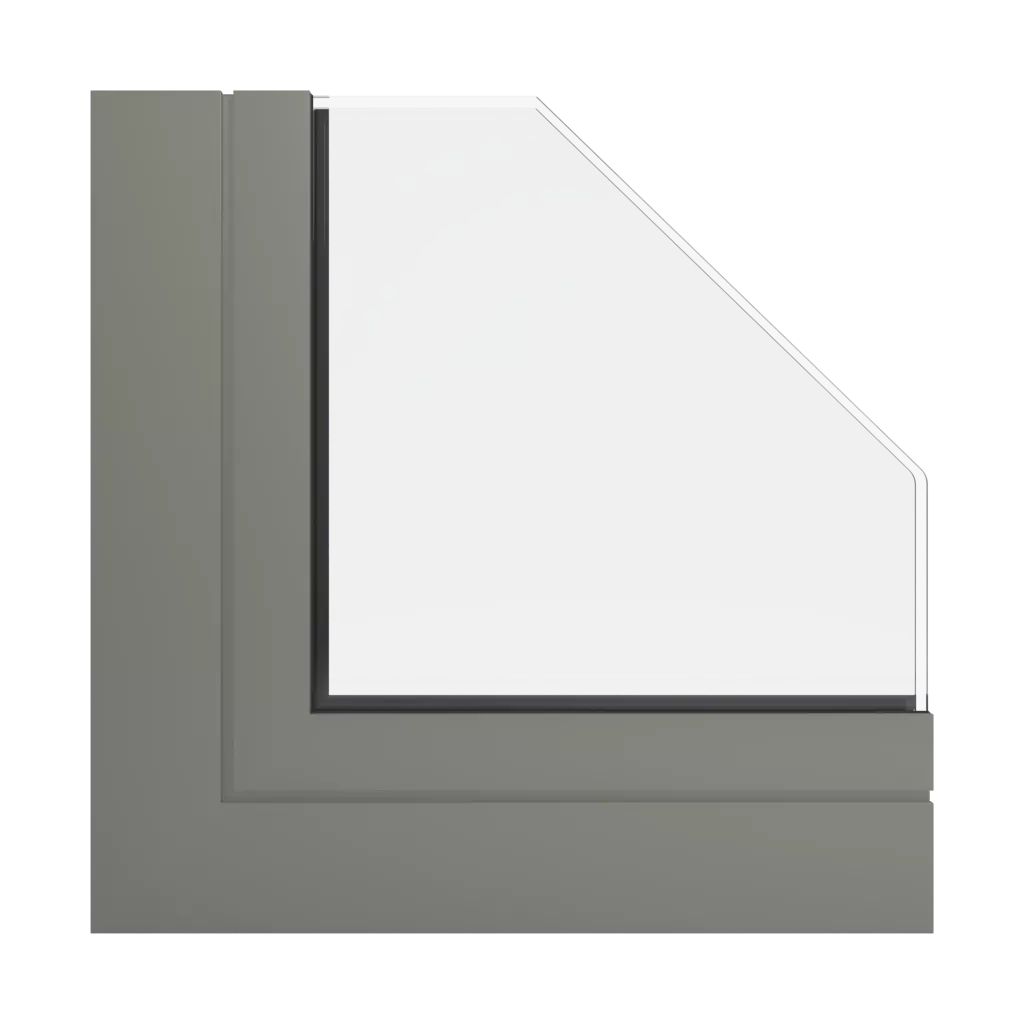 RAL 7002 Olive grey windows window-profiles aluprof mb-86-si