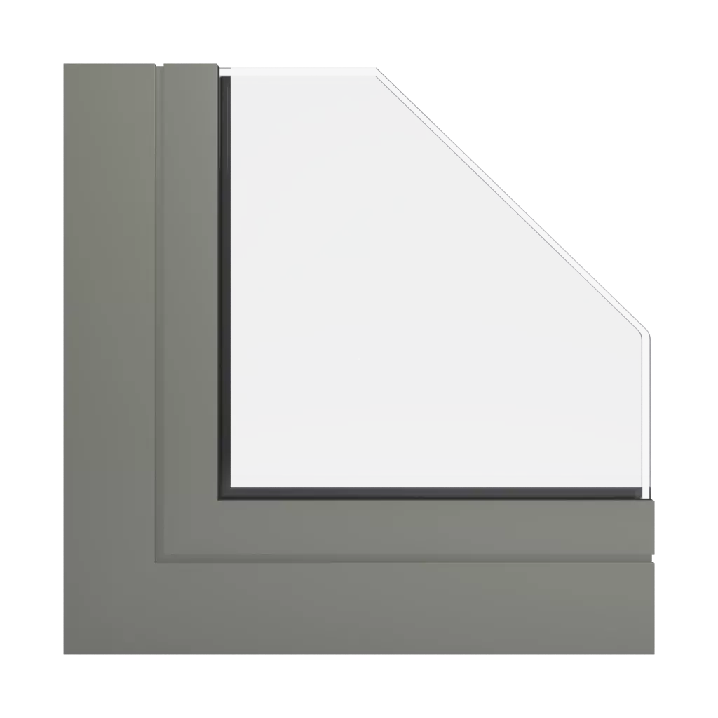 RAL 7002 Olive grey windows window-profiles aluprof mb-70-hi