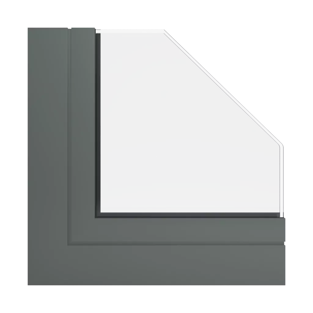 RAL 7009 Green grey windows window-profiles aluprof mb-86-si