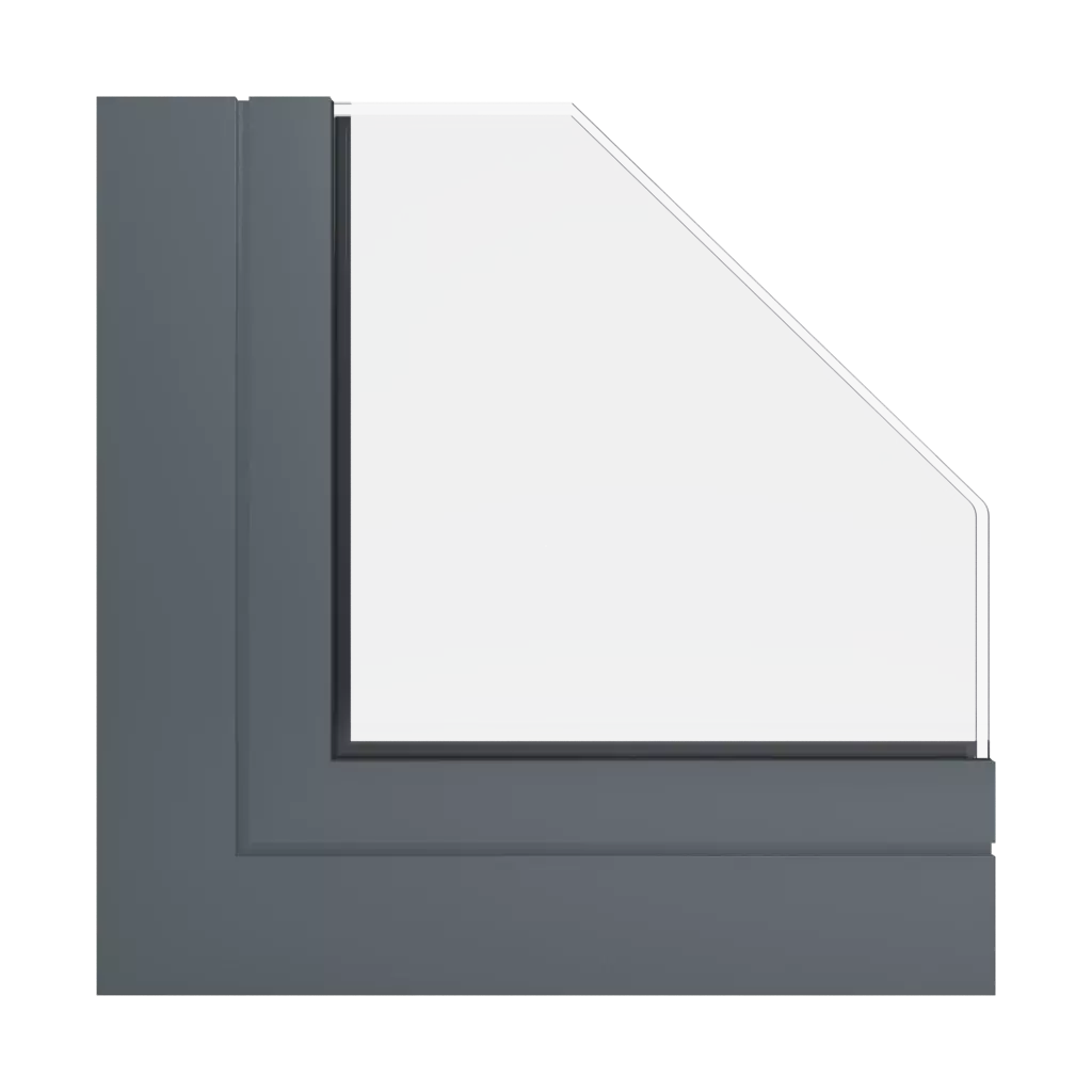 RAL 7011 Iron grey windows window-profiles aluprof mb-86-si
