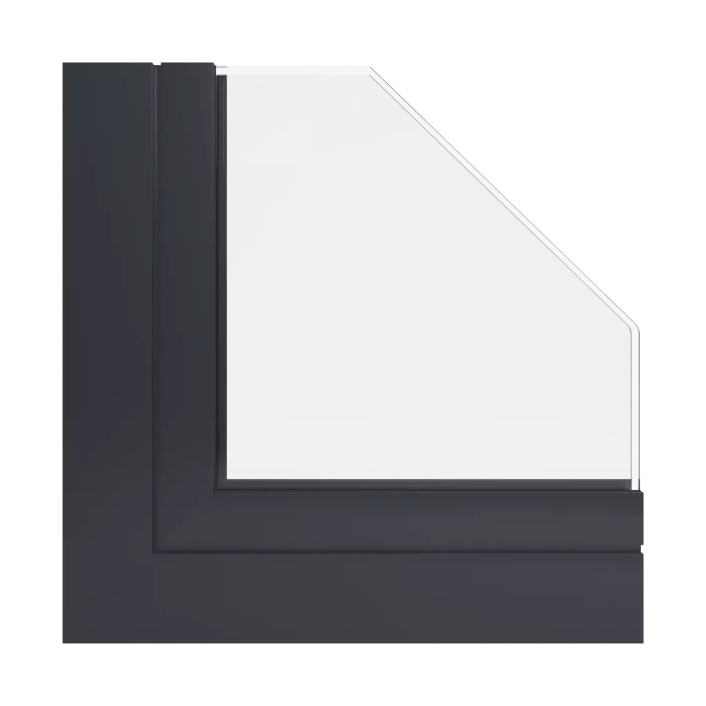 RAL 7021 Black grey windows window-profiles aluprof mb-86-si