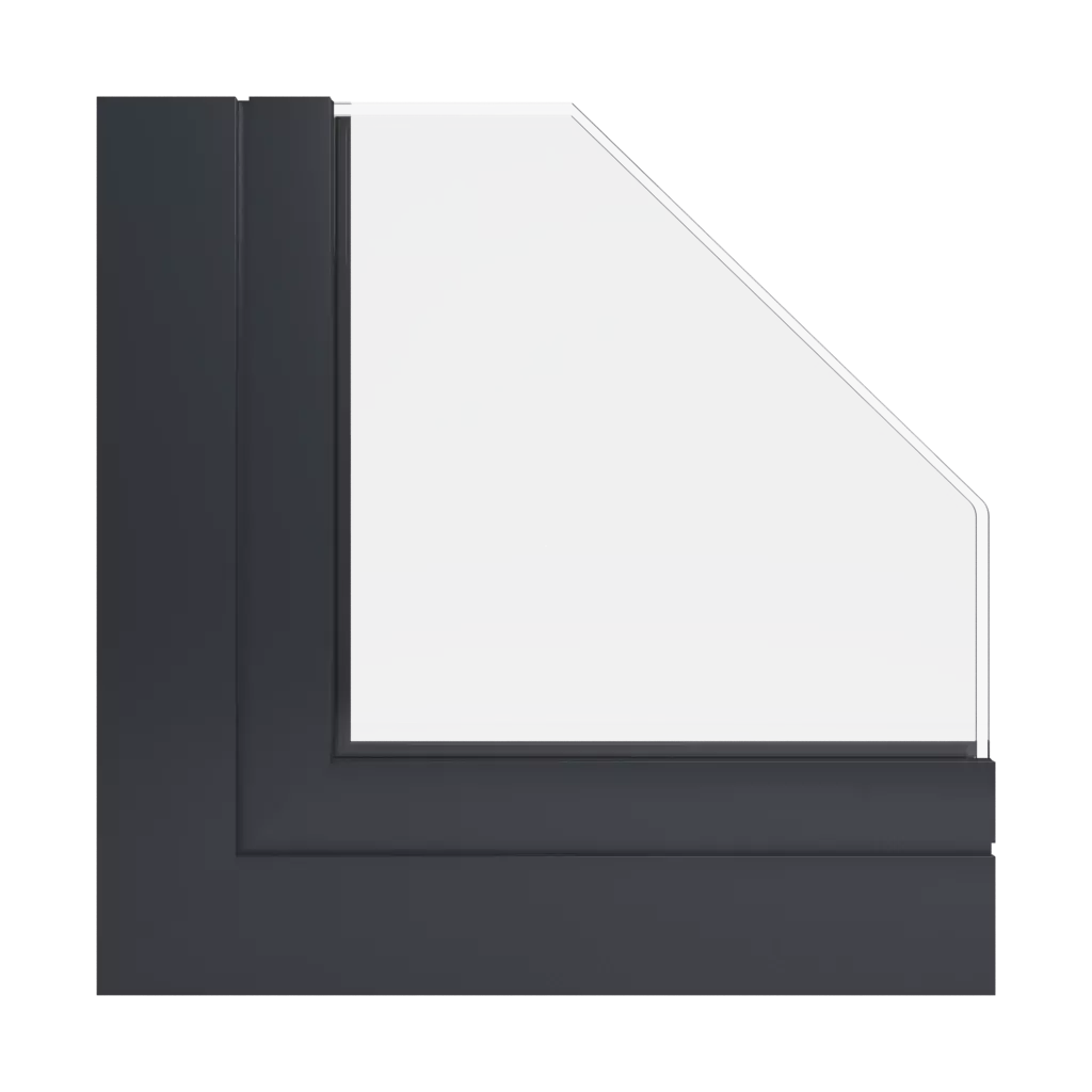 RAL 7021 Black grey windows window-profiles aluprof mb-70-hi