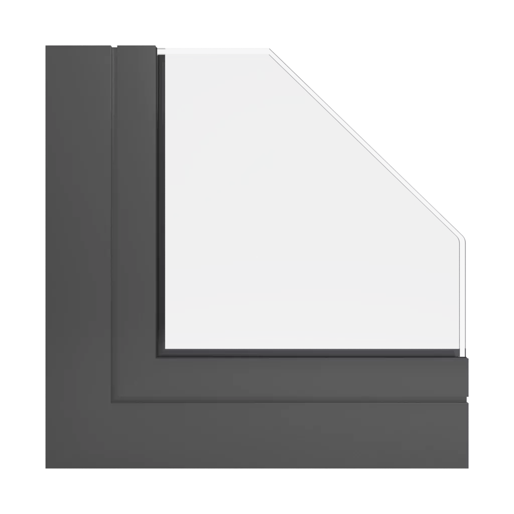 RAL 7022 Umbra grey windows window-profiles aliplast ultraglide