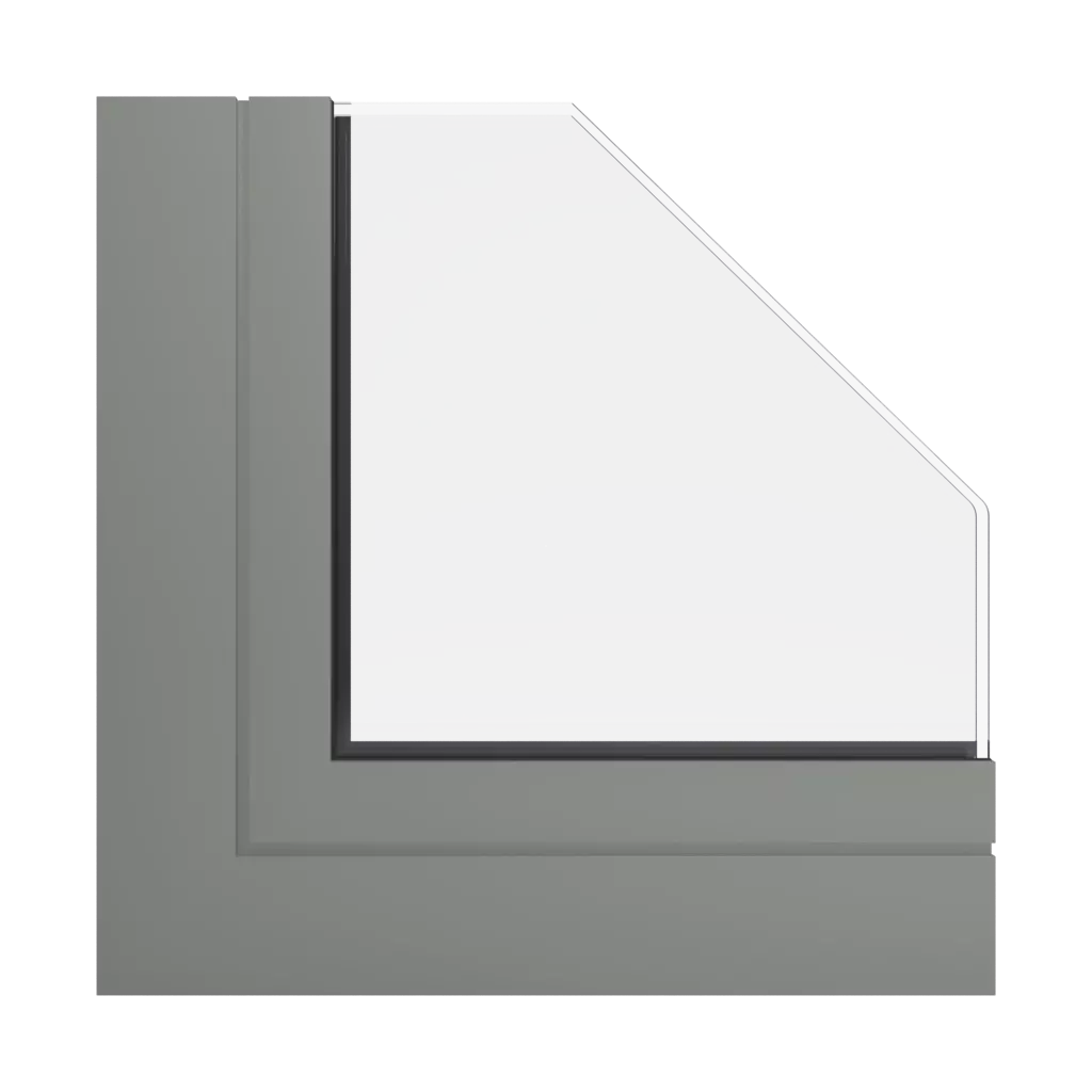 RAL 7023 Concrete grey windows window-profiles aluprof mb-70-hi