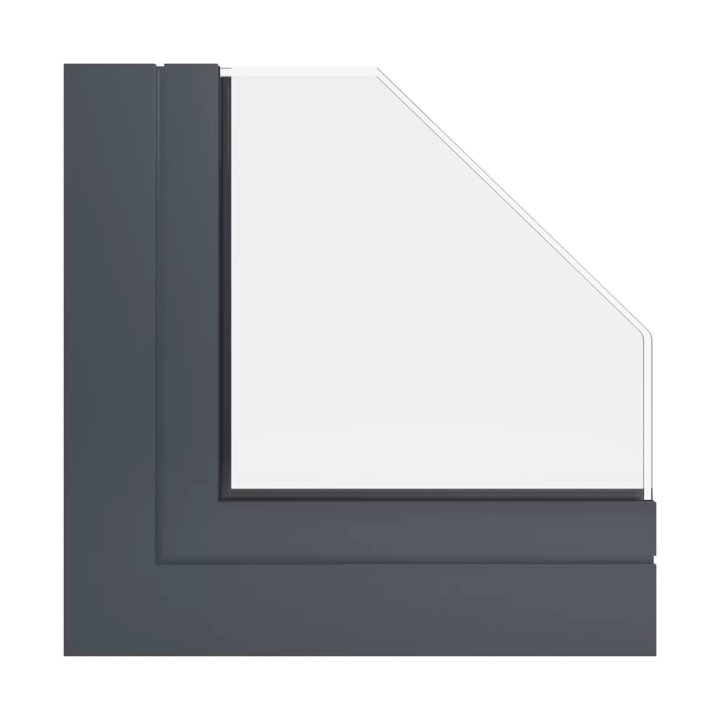 RAL 7024 Graphite grey windows window-profiles aluprof mb-86-si