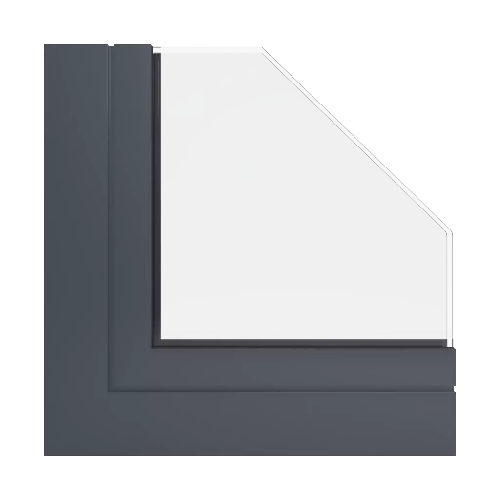 RAL 7024 Graphite grey windows window-profiles aluprof mb-70-hi