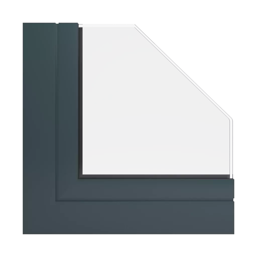 RAL 7026 Granite grey windows window-profiles aluprof mb-86-st