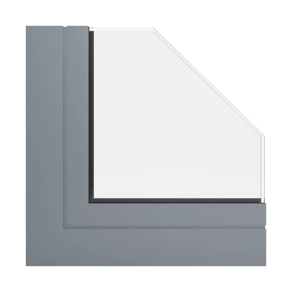 RAL 7046 Telegrey 2 windows window-profiles aluprof mb-78ei-seamless-fireproof-partition-wall