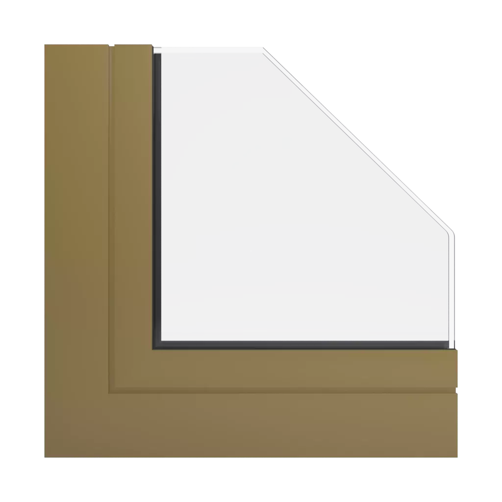 RAL 8000 Green brown windows window-profiles aluprof mb-86-si